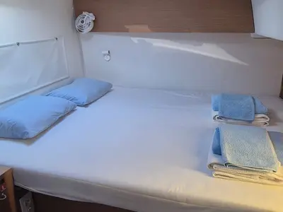 Salon of Kale I, a Excess 11 - 4 + 1 + 1 cab. catamaran at Fethiye, Turkey