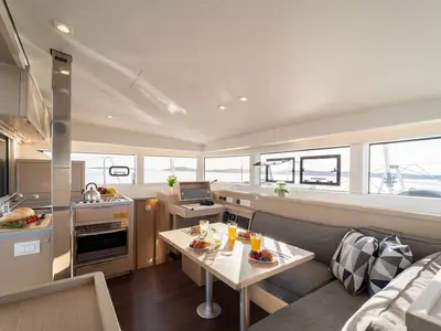 Galley of Mamma Mia, a Lagoon 40 catamaran at Grad Šibenik, Croatia
