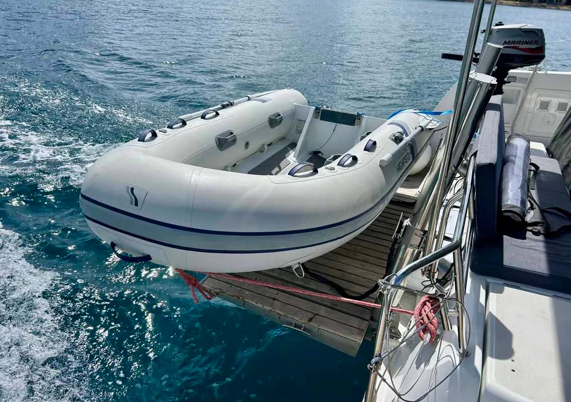 Mamma Mia, a Lagoon 40 catamaran at Grad Šibenik, Croatia