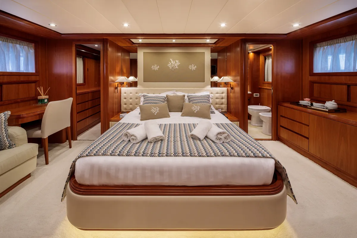 Freedom, a Alalunga 78 motor yacht at Athens, Greece