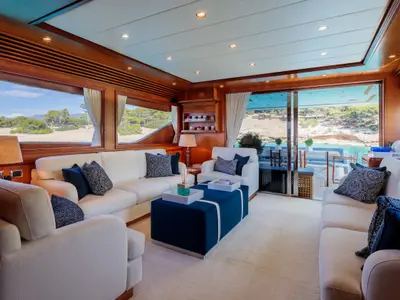 Freedom, a Alalunga 78 motor yacht at Athens, Greece