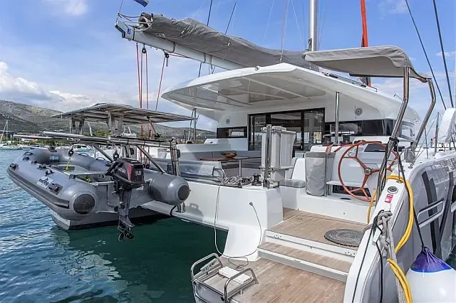 Exterior view of Faros, a Excess 15 catamaran at Seget Donji, Croatia