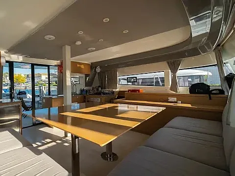 Salon of Faros, a Excess 15 catamaran at Seget Donji, Croatia