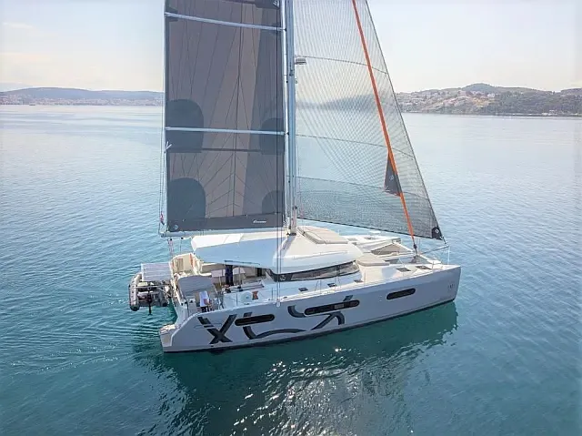 Exterior view of Faros, a Excess 15 catamaran at Seget Donji, Croatia