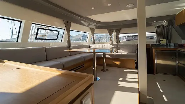 Salon of Faros, a Excess 15 catamaran at Seget Donji, Croatia