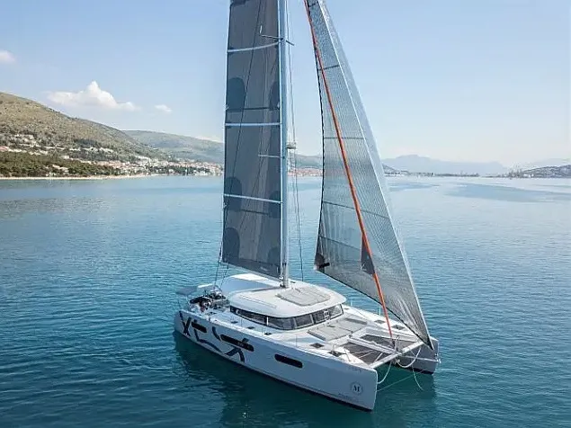 Exterior view of Faros, a Excess 15 catamaran at Seget Donji, Croatia