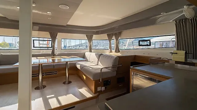 Salon of Faros, a Excess 15 catamaran at Seget Donji, Croatia