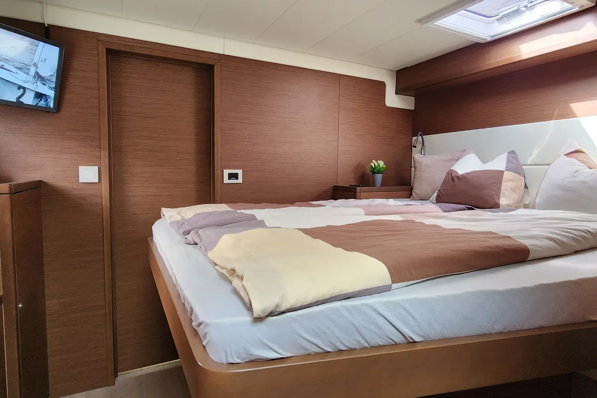 Cabin on Tamiro, a Lagoon 52F catamaran at Municipal Unit of Lefkada, Greece