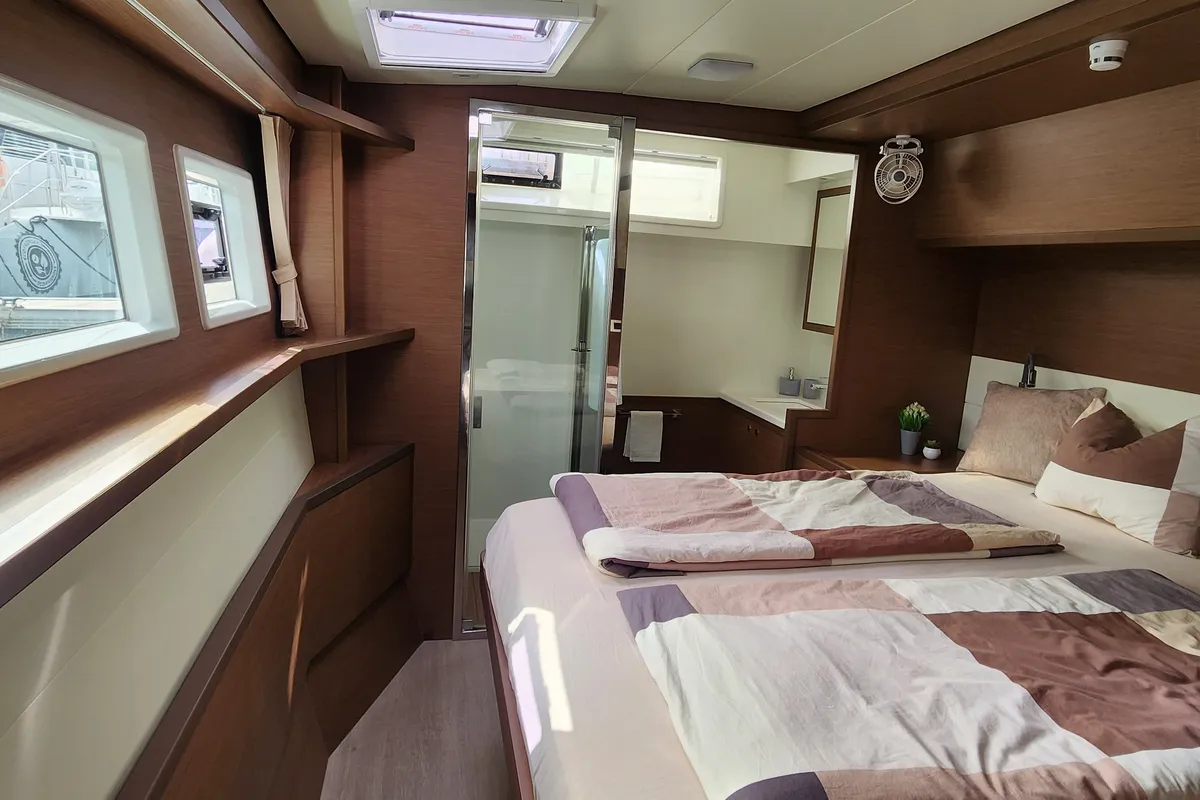 Cabin on Tamiro, a Lagoon 52F catamaran at Municipal Unit of Lefkada, Greece