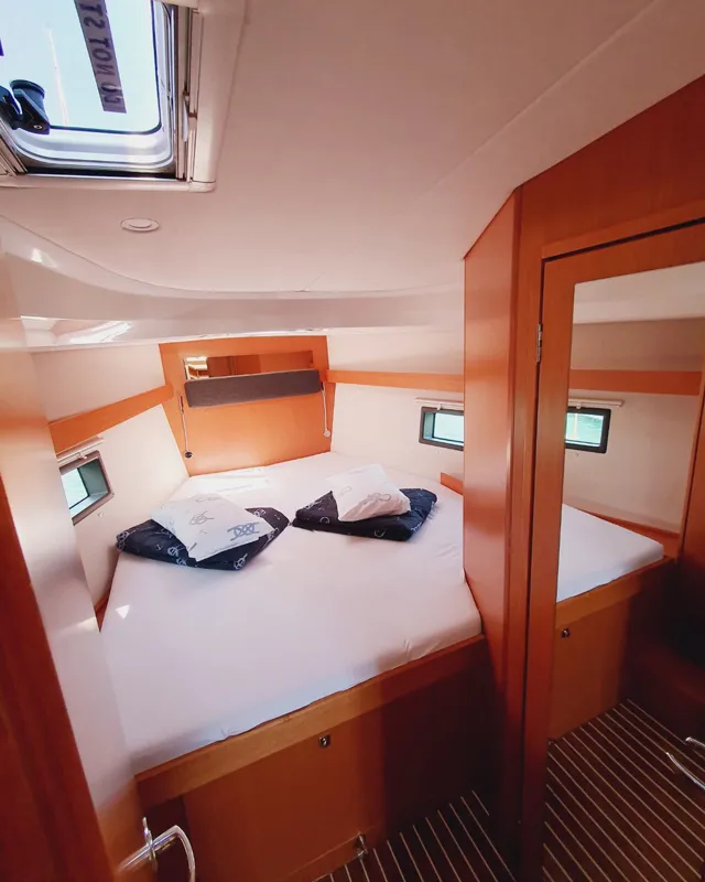 Cabin on Lucia, a Bavaria C42 sailboat at Grad Pula, Croatia
