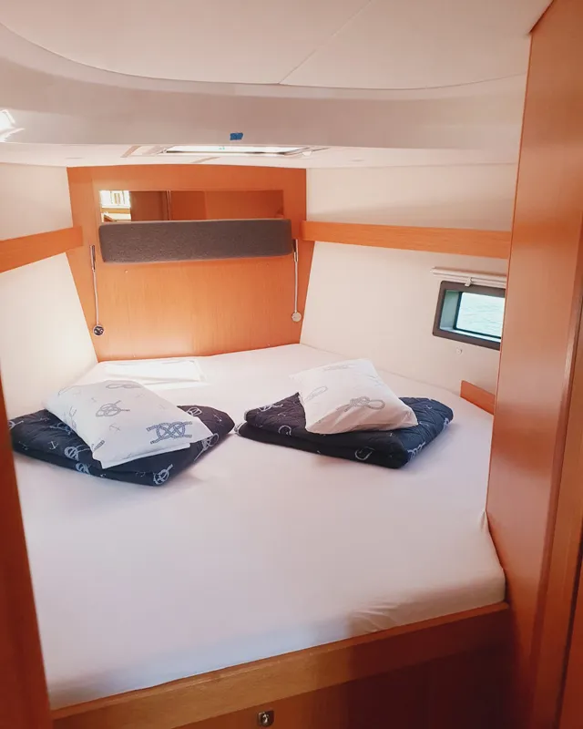 Cabin on Lucia, a Bavaria C42 sailboat at Grad Pula, Croatia