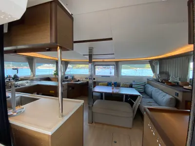Salon of Tide of your life, a Lagoon 46 catamaran at Road Town, British Virgin Islands