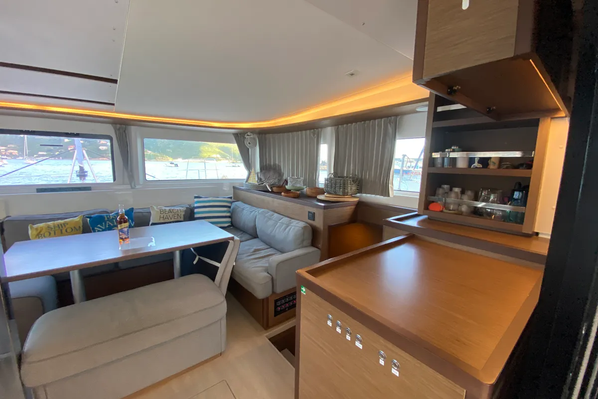 Salon of Tide of your life, a Lagoon 46 catamaran at Road Town, British Virgin Islands