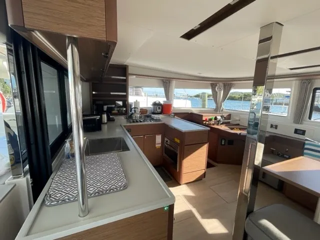 Galley of Tide of your life, a Lagoon 46 catamaran at Road Town, British Virgin Islands