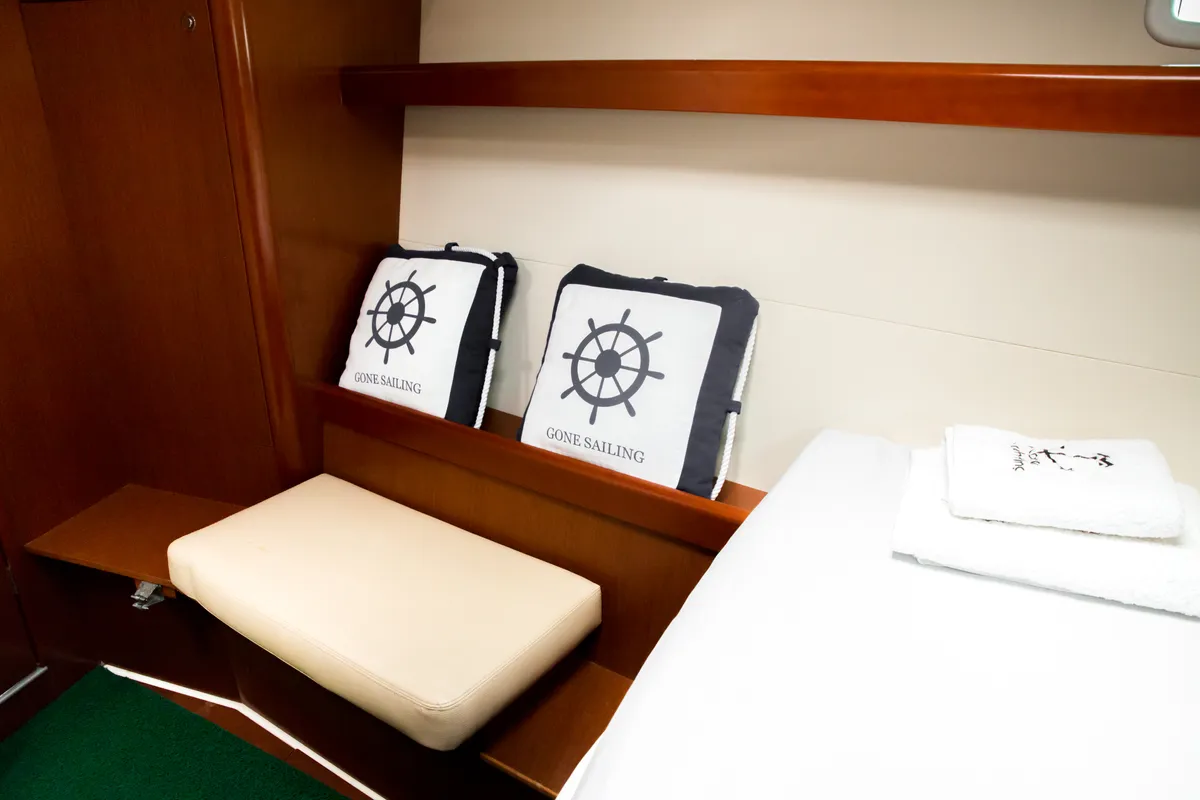 Cabin on Tiamo, a Beneteau Oceanis 43 sailboat at Municipal Unit of Lefkada, Greece