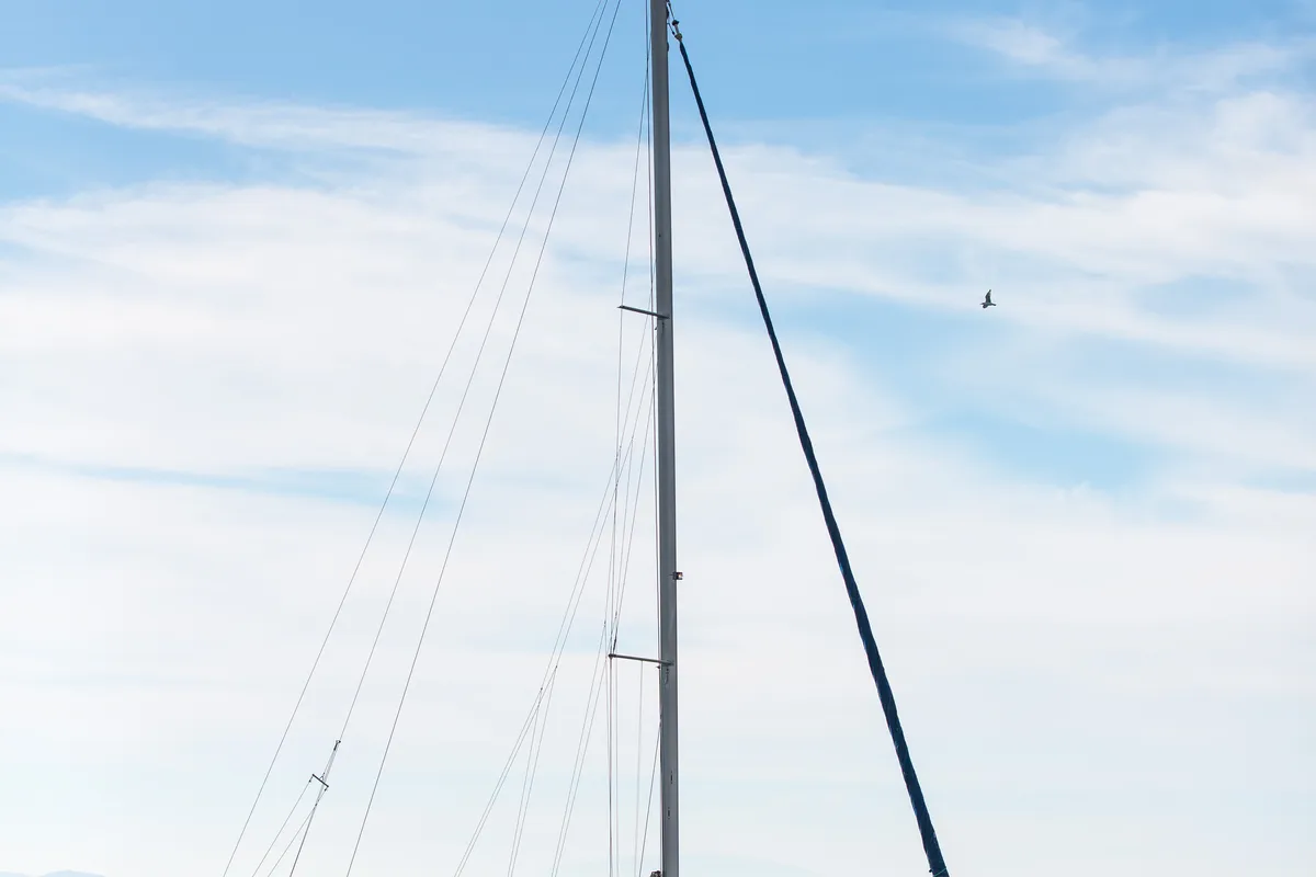 Exterior view of Tiamo, a Beneteau Oceanis 43 sailboat at Municipal Unit of Lefkada, Greece