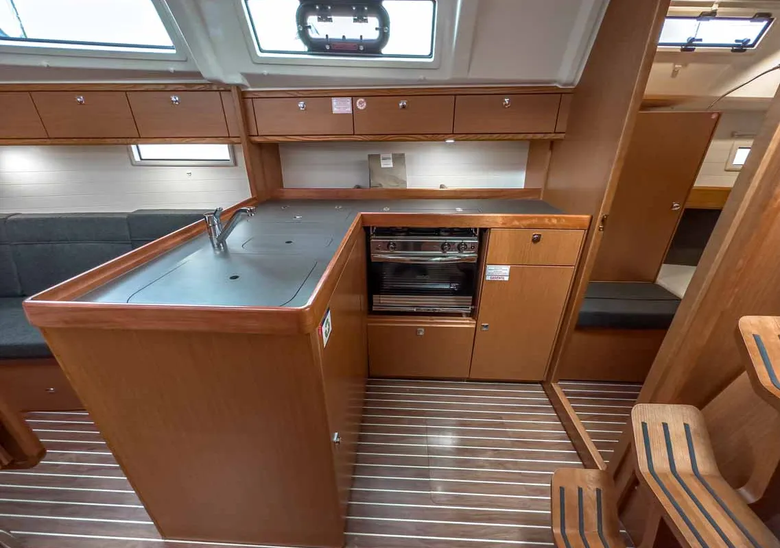 Galley of Caipirinha, a Bavaria Cruiser 37 sailboat at Grad Pula, Croatia