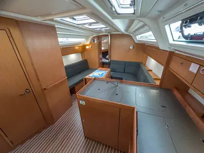 Salon of Caipirinha, a Bavaria Cruiser 37 sailboat at Grad Pula, Croatia