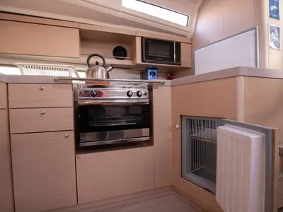 Galley of Gea, a Beneteau Oceanis 40.1 sailboat at Salerno, Italy
