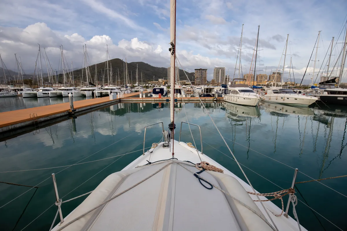 Exterior view of Gea, a Beneteau Oceanis 40.1 sailboat at Salerno, Italy