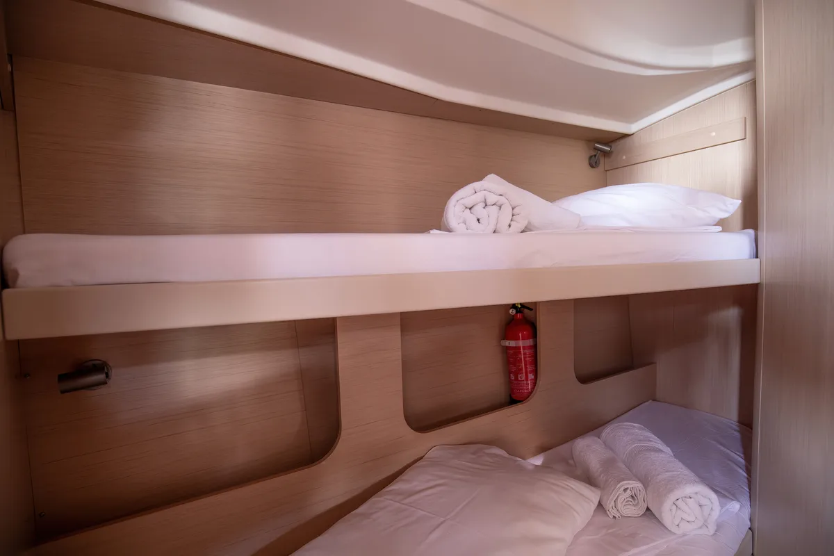 Cabin on Gea, a Beneteau Oceanis 40.1 sailboat at Salerno, Italy