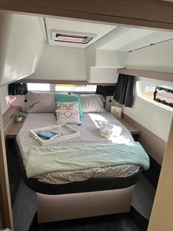 Cabin on Sea Magik, a Fountaine Pajot Isla 40 catamaran at Charlotte Amalie, United States
