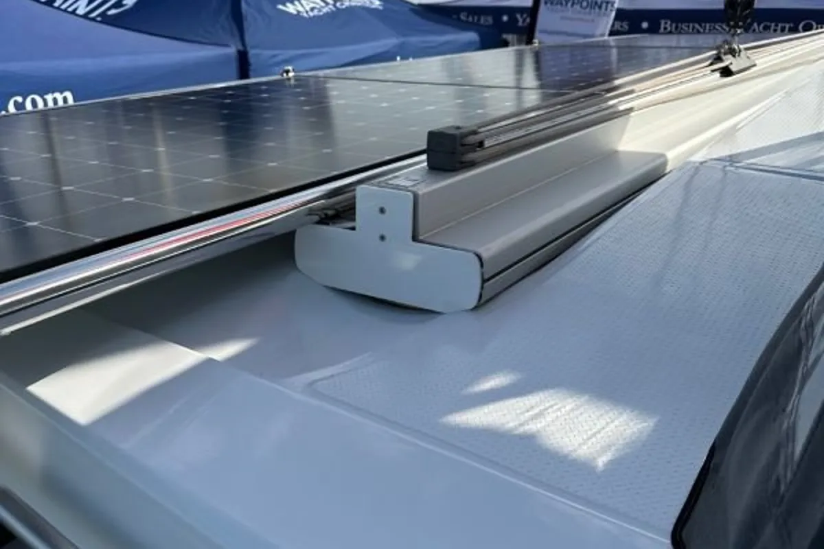 Cockpit of Sea Magik, a Fountaine Pajot Isla 40 catamaran at Charlotte Amalie, United States