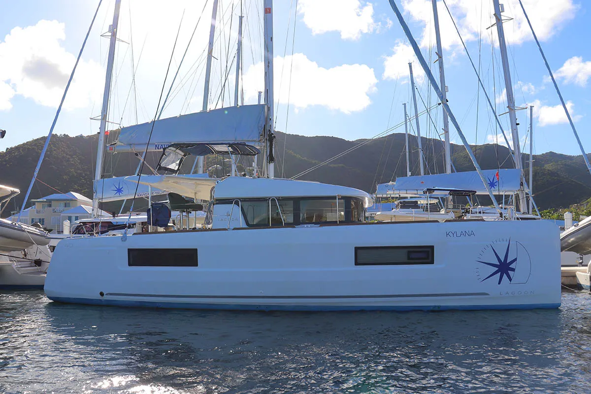 Kylana, a Lagoon 40 catamaran at Road Town, British Virgin Islands