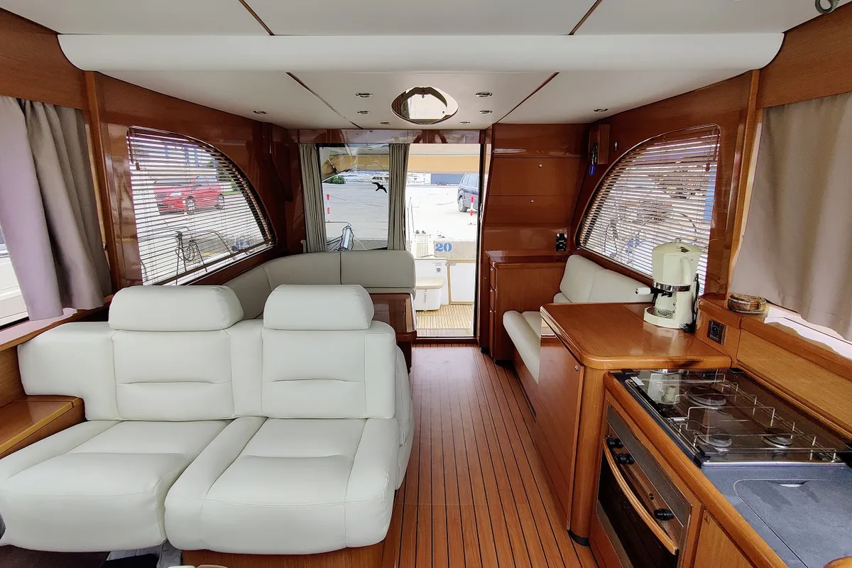 Galley of Ardea, a Beneteau Antares 13,80 motor yacht at Općina Sukošan, Croatia