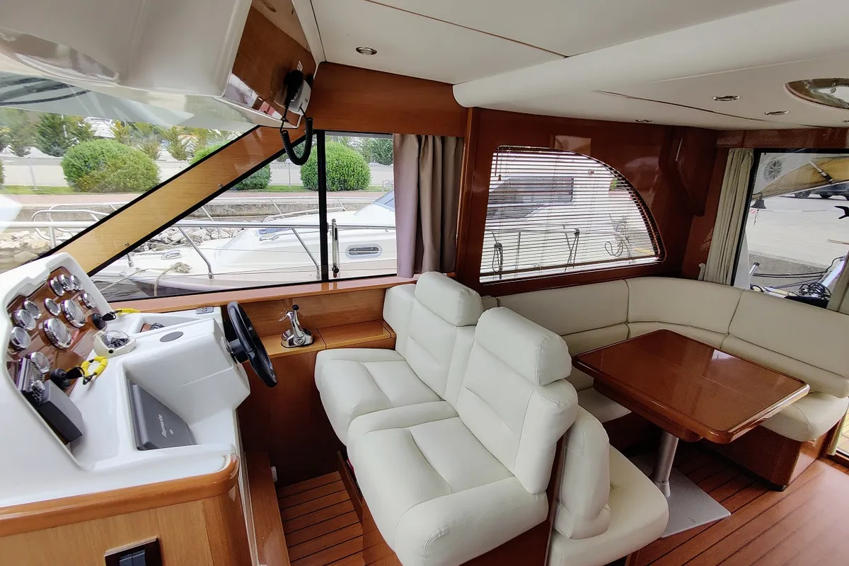 Salon of Ardea, a Beneteau Antares 13,80 motor yacht at Općina Sukošan, Croatia