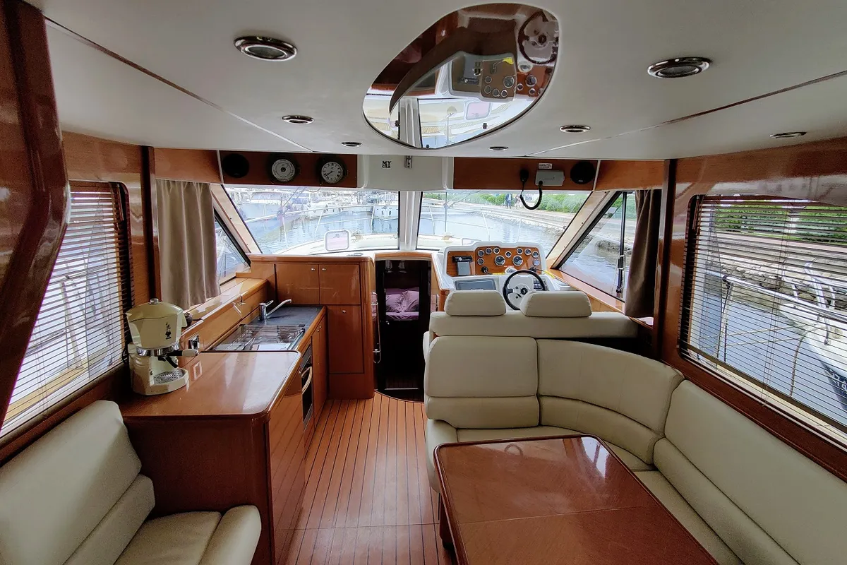 Galley of Ardea, a Beneteau Antares 13,80 motor yacht at Općina Sukošan, Croatia