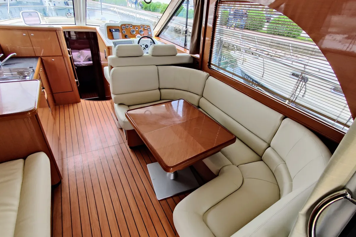 Salon of Ardea, a Beneteau Antares 13,80 motor yacht at Općina Sukošan, Croatia
