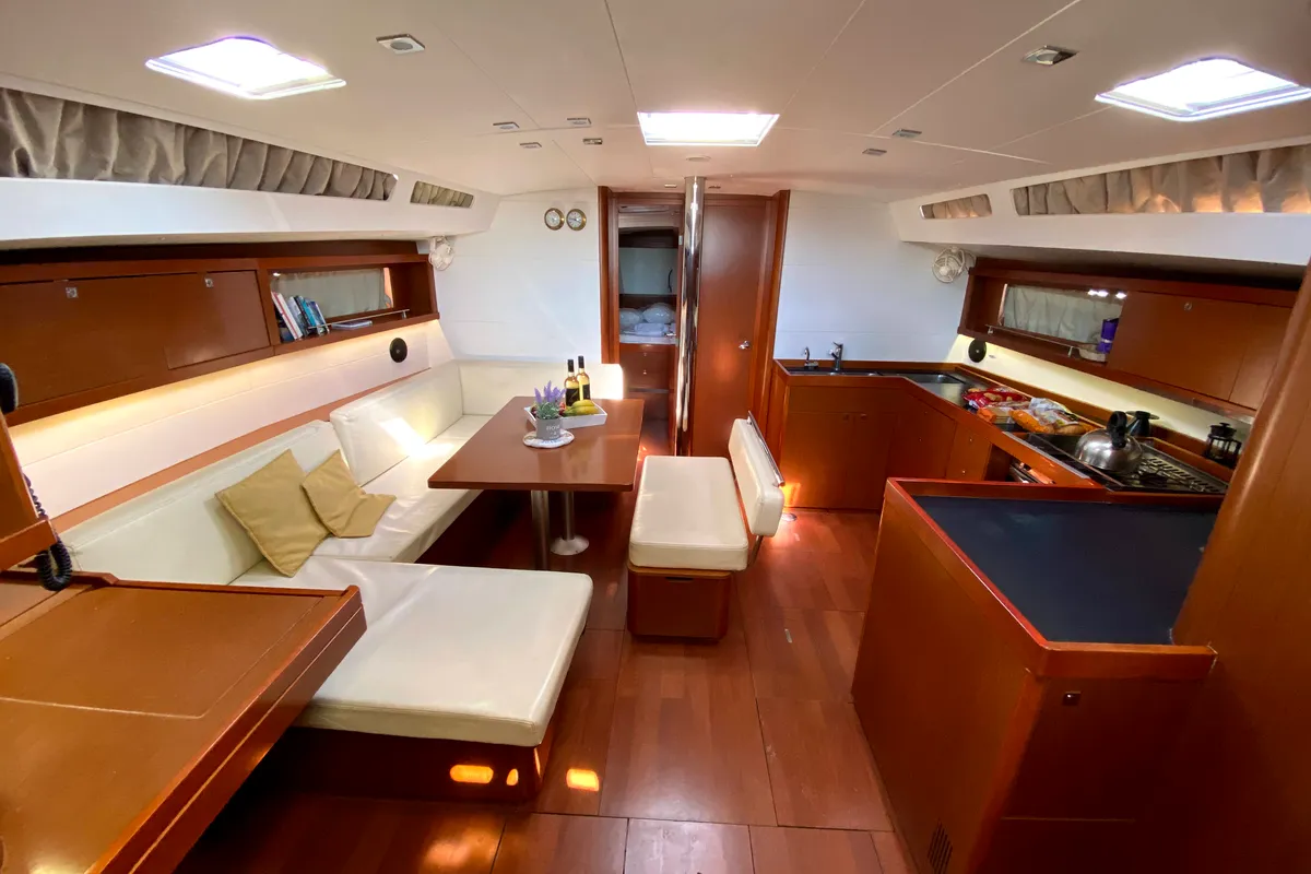 Melina, a Beneteau Oceanis 48 sailboat at Municipal Unit of Rhodes, Greece