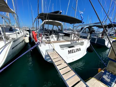 Melina, a Beneteau Oceanis 48 sailboat at Municipal Unit of Rhodes, Greece