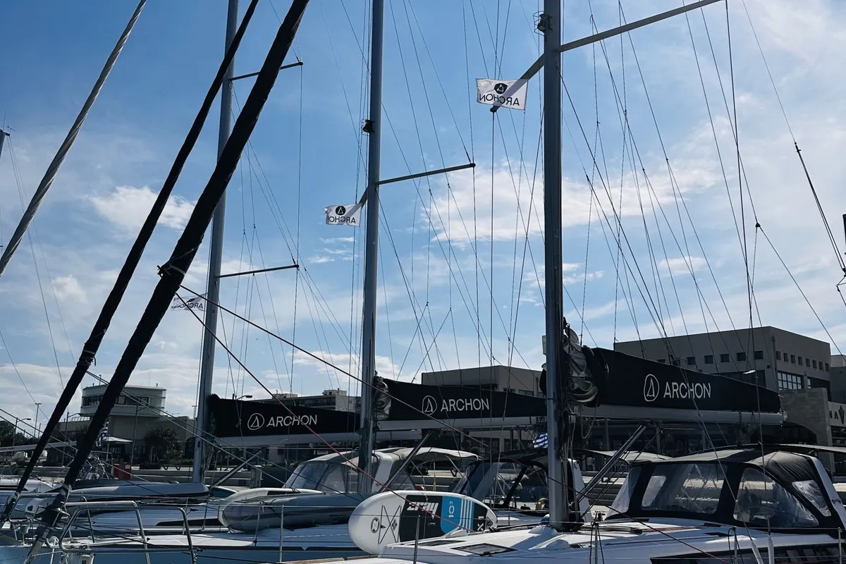 Melina, a Beneteau Oceanis 48 sailboat at Municipal Unit of Rhodes, Greece