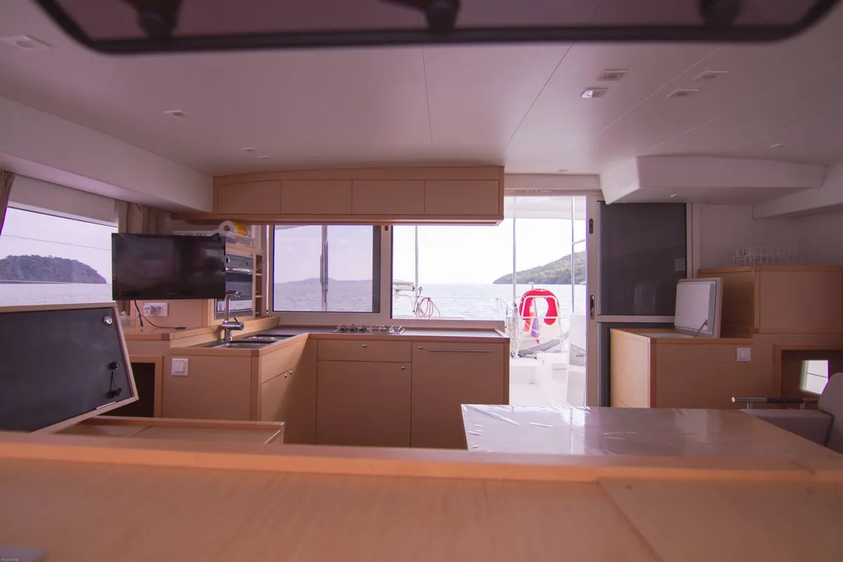 Galley of Anastasia, a Lagoon 400 S2 catamaran at Mai Khao, Thailand