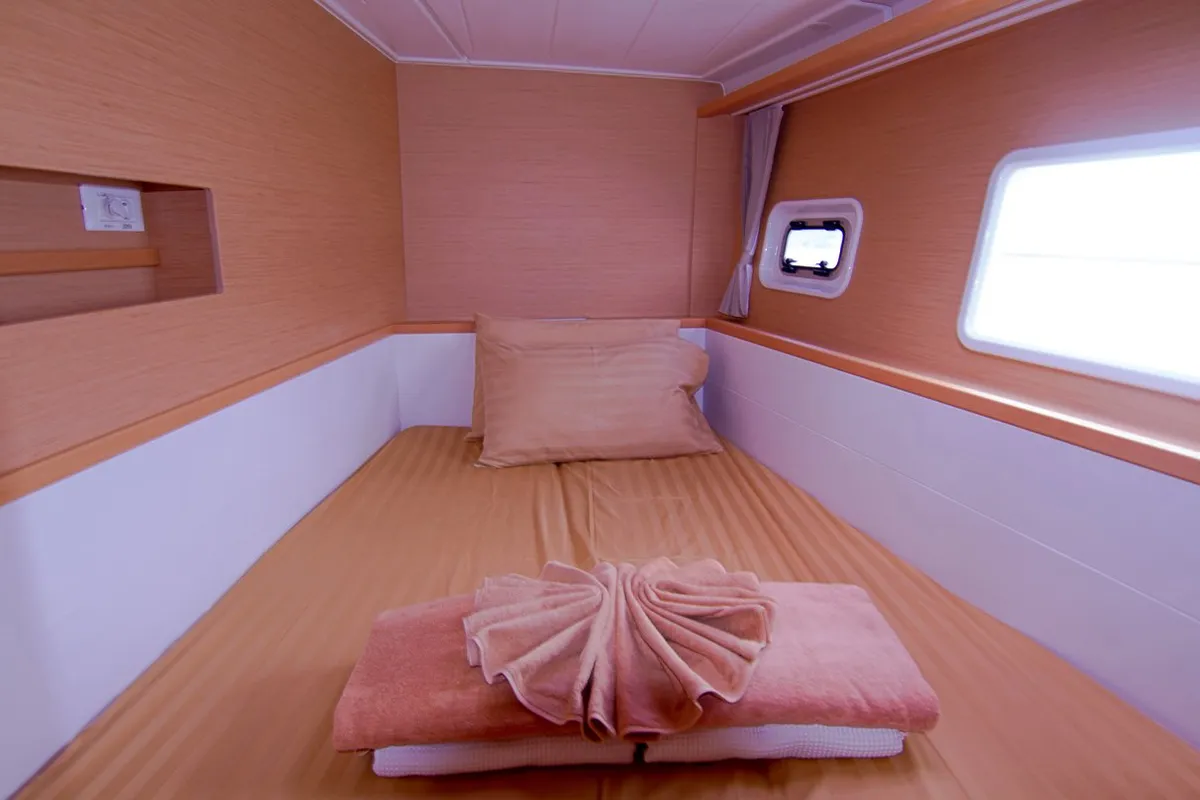 Cabin on Anastasia, a Lagoon 400 S2 catamaran at Mai Khao, Thailand
