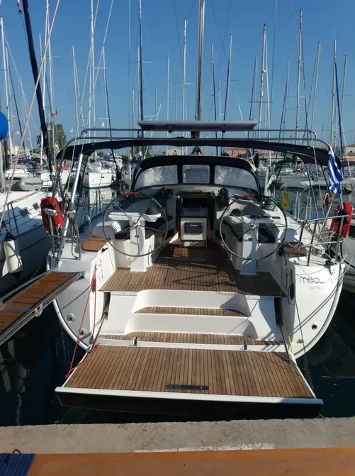 Medusa, a Bavaria Cruiser 45 sailboat at Municipal Unit of Lefkada, Greece