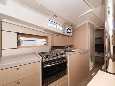 Galley of Aris, a Beneteau Oceanis 35.1 sailboat at Grad Biograd na Moru, Croatia