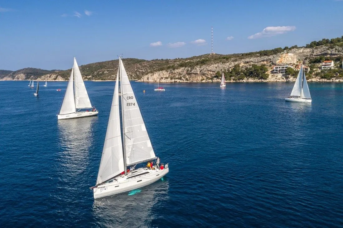 Exterior view of Cum Ventis, a X-Yachts X4³ sailboat at Općina Rogoznica, Croatia