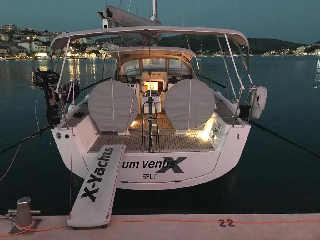 Cockpit of Cum Ventis, a X-Yachts X4³ sailboat at Općina Rogoznica, Croatia