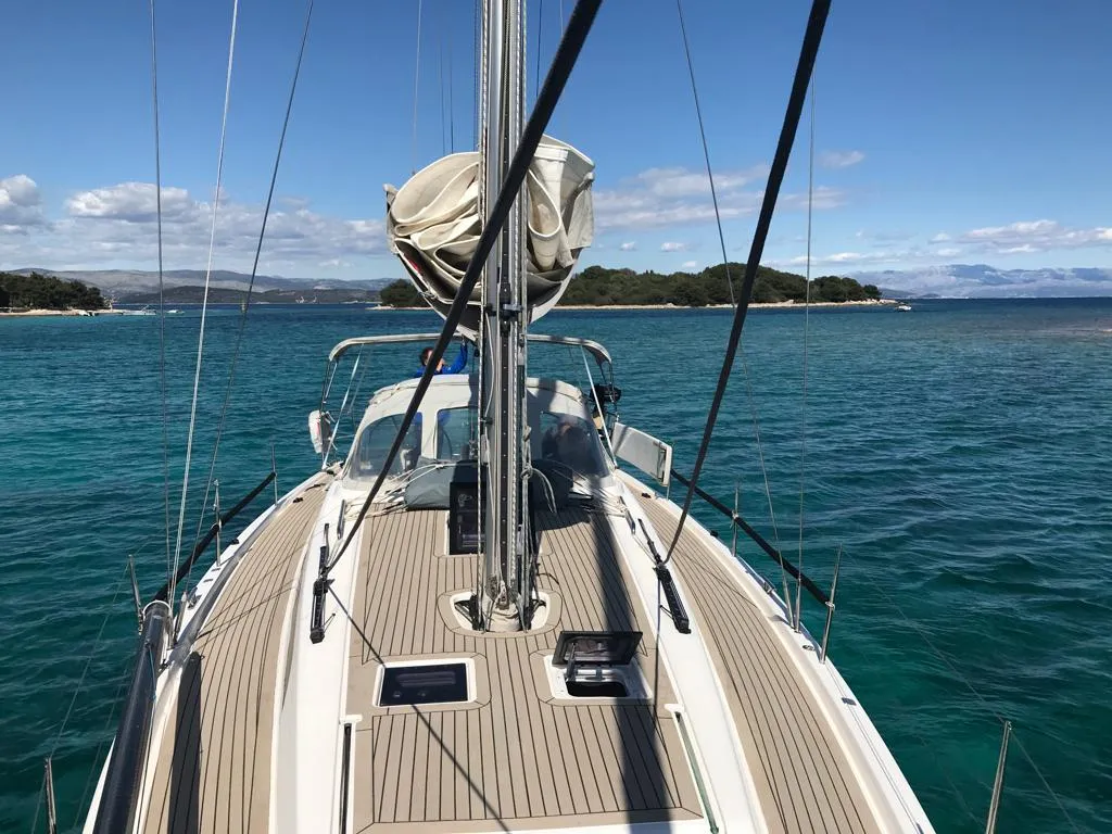 Deck of Cum Ventis, a X-Yachts X4³ sailboat at Općina Rogoznica, Croatia