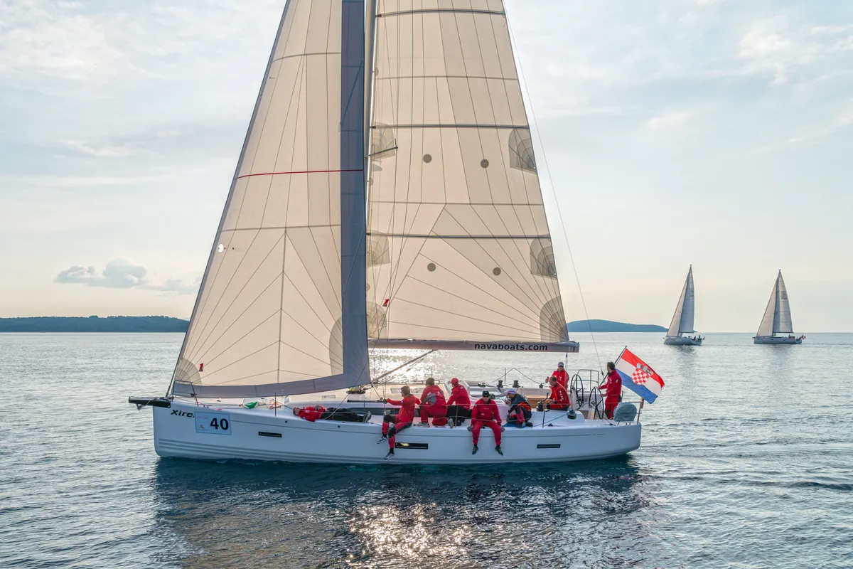 Exterior view of Cum Ventis, a X-Yachts X4³ sailboat at Općina Rogoznica, Croatia