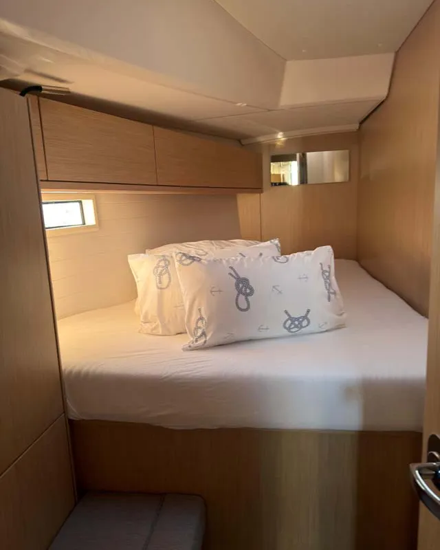 Cabin on Happy Dreamer, a Bavaria Voyager 45 sailboat at Grad Trogir, Croatia
