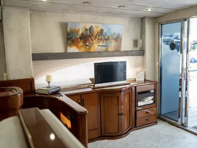 Salon of SIROCCO, a Motoryacht motor yacht at Fethiye, Turkey