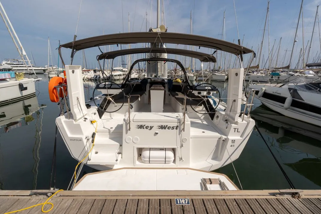 Exterior view of Key West, a Dufour 41 sailboat at Hyères, France