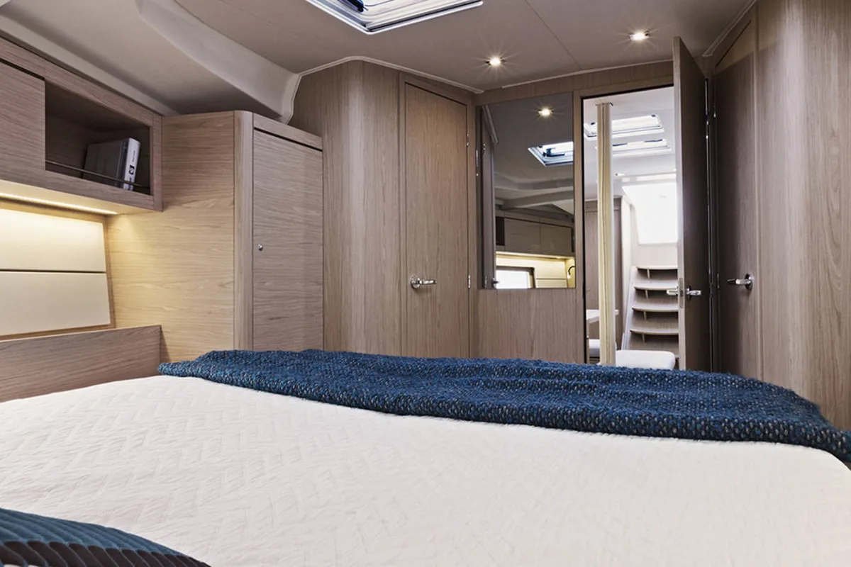 Cabin on Sunsail 46 Mon Classic, a Beneteau Oceanis 46 sailboat at Kontokali, Greece