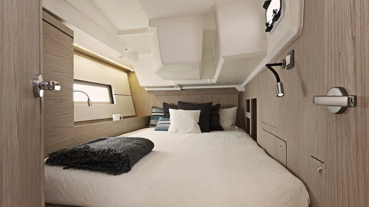 Cabin on Sunsail 46 Mon Classic, a Beneteau Oceanis 46 sailboat at Kontokali, Greece