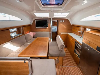 Salon of Anastasia, a Elan Impression 45.1 sailboat at Pirovac, Croatia
