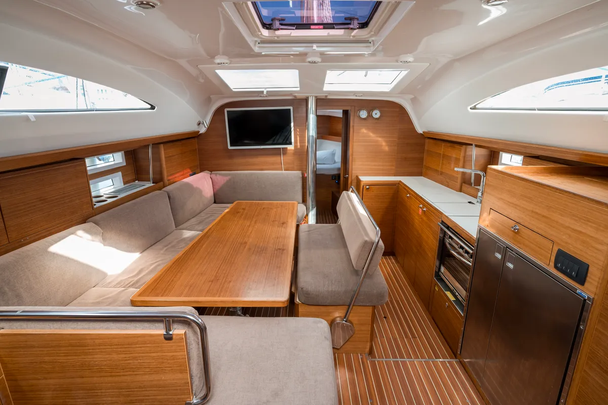 Salon of Anastasia, a Elan Impression 45.1 sailboat at Pirovac, Croatia
